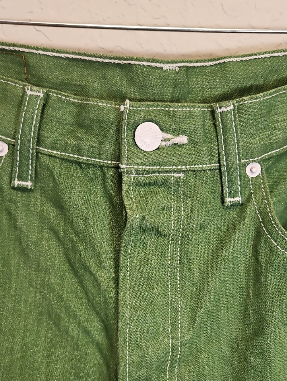 Levi's Men's Straight Jeans in Green - Picture 4 of 16